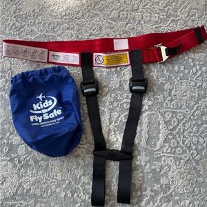 CARES Kids Fly Safe - Airplane Safety Harness - Red and Black